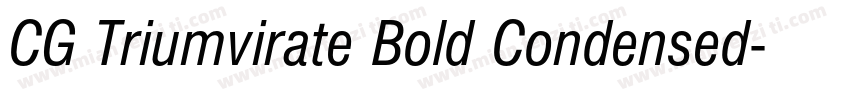 CG Triumvirate Bold Condensed字体转换